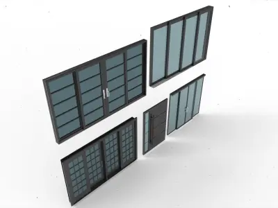 Door window model 1 3D model