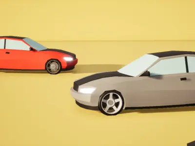 Low Poly Car 3 Body Kits Low-poly 3D model