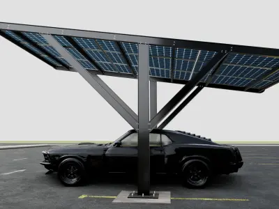 Y TYPE MODERN SOLAR CARPORT TYPE-6 3D model
