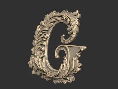 Letters G 3D print model