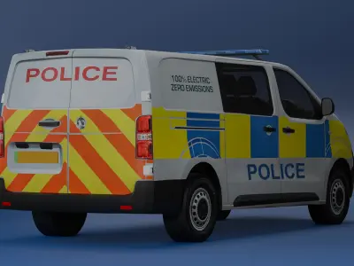 UK Police Vauxhall Van  Low-poly 3D model