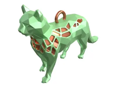 Animal Charm Cat Pose Pendant 3D print model