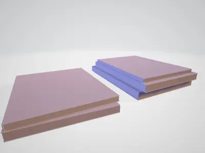 Book collection Lowpoly - 5 books Low-poly 3D model