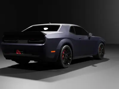 dodge challenger 3D model Textured