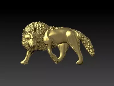 Animal Wolf Low-poly 3D model