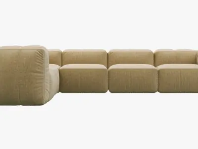 Restoration Hardware Preconfigured Fulham L-Sectional Sofa 3D model