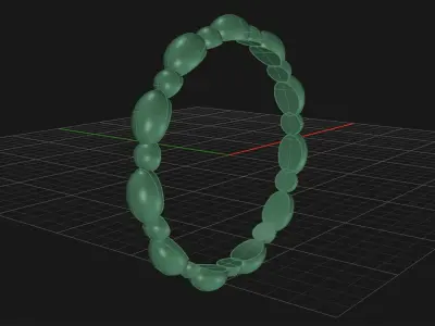 ellipse and sphere band Ring  Free 3D print model