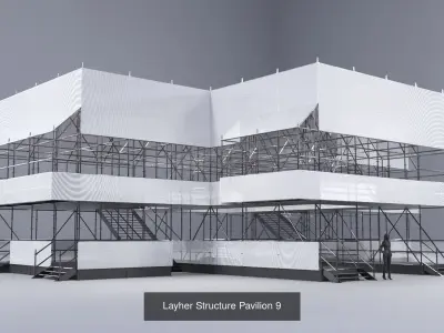 Layher Structure Pavilions - 5 Pack PART 2 3D Model Collection