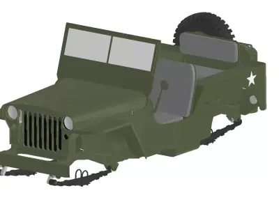 SUV body Jeep Willys scale 1 to 18 3D print model