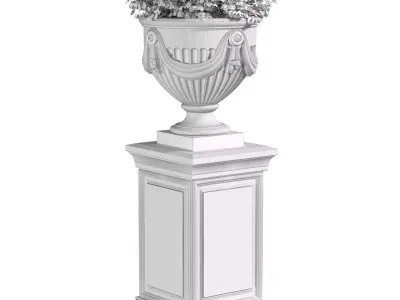 Beautiful Porch Plant Flowerpot for decorating  3D model