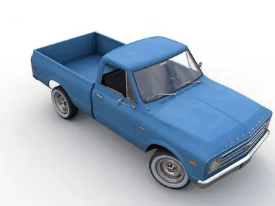 CHEVY C10 PICKUP FLEETSIDE TRUCK 1968 3D model