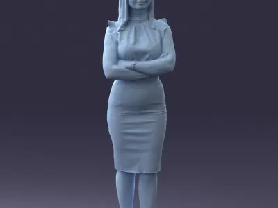 000327 Business Woman Standing 1212 3dp 3D print model