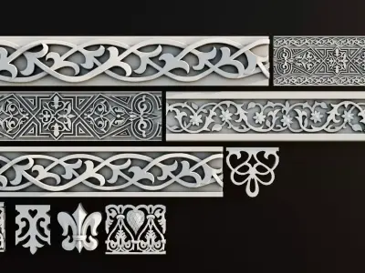 Ornament Pack Vol 25 - Islamic Moorish Medieval 3D model