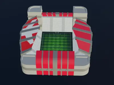 Football Stadium - Switzerland Low-poly 3D model