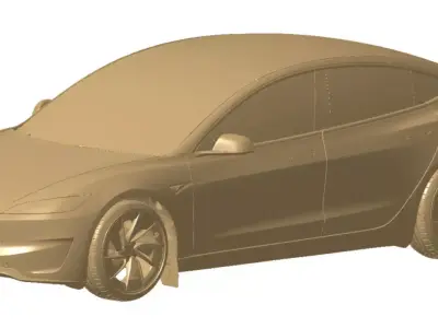 Tesla Model 3 Performance  2024 Exterior 3d scan model 3D model