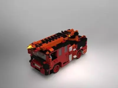 Lego FireTruck Free 3D model