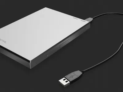 Generic External Hard Drive - GameReady Low-poly 3D model