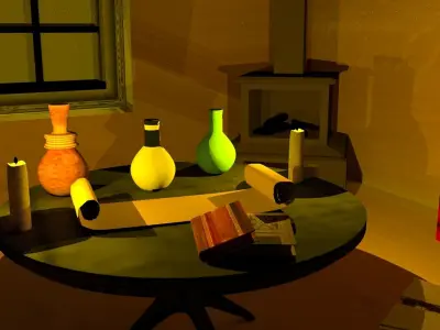 Room Design Low-poly 3D model purchase