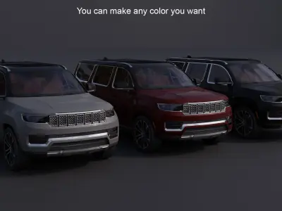 Generic Luxury SUV 6 Low-poly 3D model