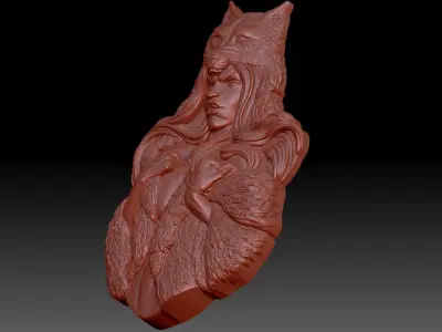 Wolf Woman 3D print model