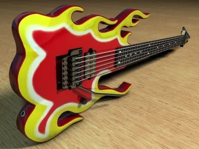 Ibanez Flame Guitar 3D model