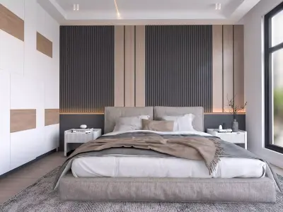 BEDROOM  I  INTERIOR DESIGN  I  3D MODELLING  I  3D RENDERING 3D model