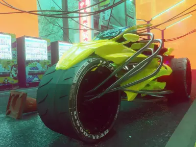 Cyberpunk Concept Motorcycle 2 3D model