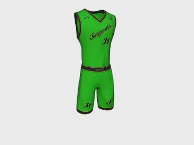 Basketball Fantasy Team Serpents Uniform - Character Design Low-poly 3D model