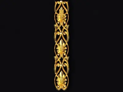 Central decor ornament for furniture 3D model 231