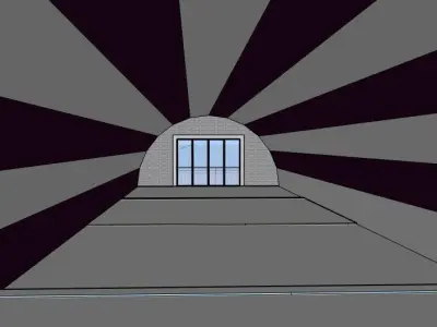 Tunnel 3 building with roof 3D model