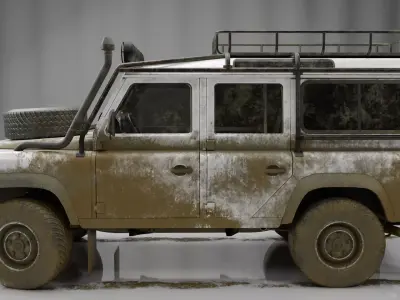 Land rover defender 110 3D model from CGTrader