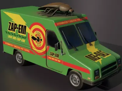 The Bug van Low-poly 3D model