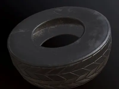 Tire - PBR Game Ready Low-poly 3D model