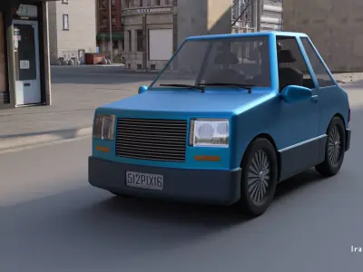 CarToon  Basic Car two doors 3D model