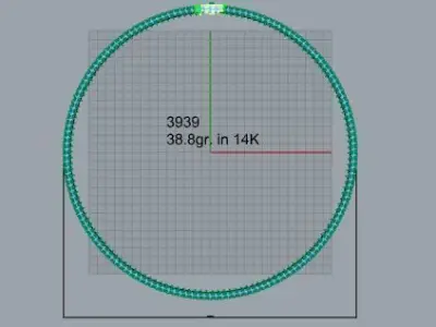 Diamond Necklace 3939 3D print model