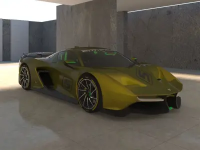 PININFARINA FITTIPALDI EF7 2017 - 3D model