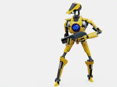 BATTLE DROID V-30  Rigged for Unreal Engine - Unity - MIXAMO  3D model