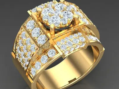 Luxury Men Rings Designs 5MR025 3D print model