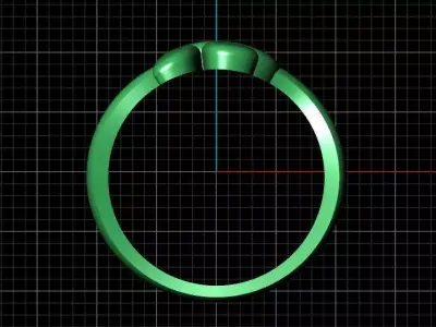 R alphabet baypass ring 3D print model
