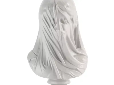 The Veiled Virgin Sculpture Woman 3D model