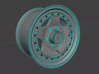 American Racing AR23 Low-poly 3D model