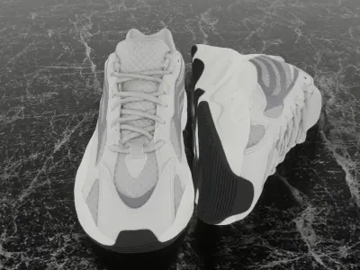 ADIDAS YEEZY BOOST RUNNER 700 V2 STATIC 3D SHOES Low-poly 3D model