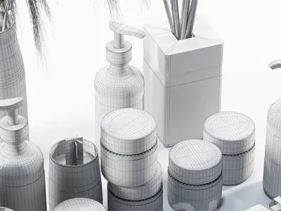 decorative bath set 3D model