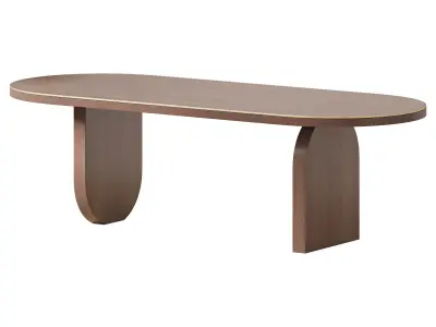 Ezra Dining Table And Freddo Dining Chair 3D model