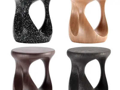 Solid Organic Table 3D model