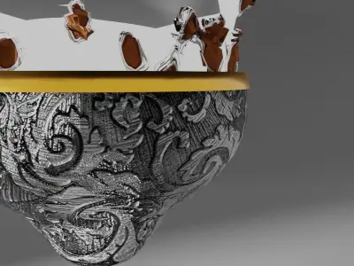 Very ugly Rusty silver cup Free 3D model