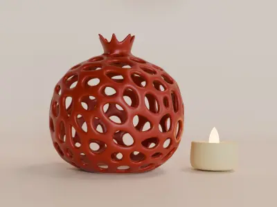 pomegranate tealight covers 3D print model