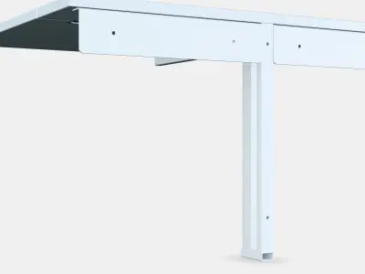 NORBERG Wall-mounted drop-leaf table Low-poly 3D model