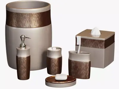 Magnolia Bath Accessories by Croscill 3D model