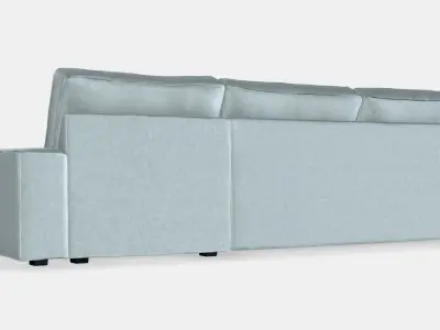 KIVIK 3-seat sofa with chaise longue Low-poly 3D model